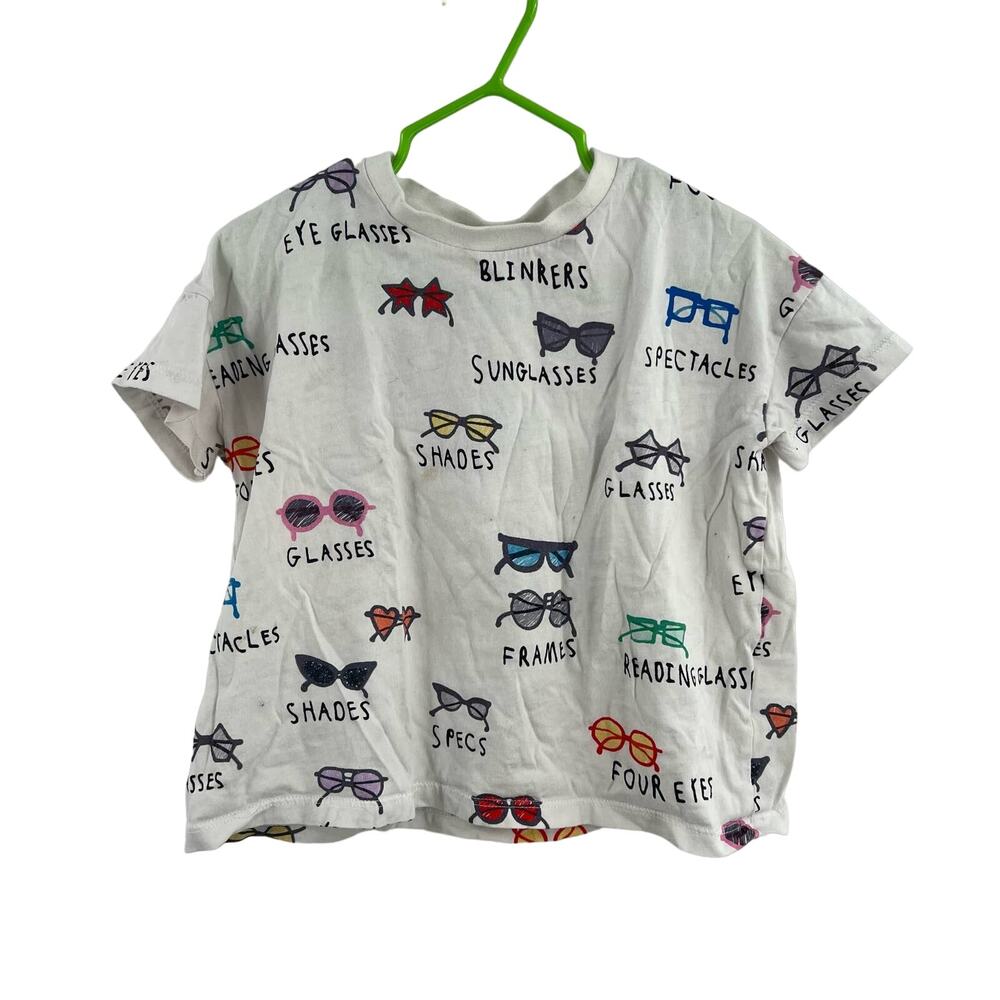 Beau Loves Glasses Short Sleeve Boxy‎ Tee Size 2-3 Year